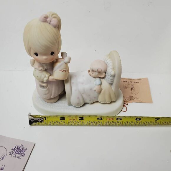 1989 Precious Moments #100102 Make Me Make Me A Blessing Porcelain Figurine - Picture 6 of 6